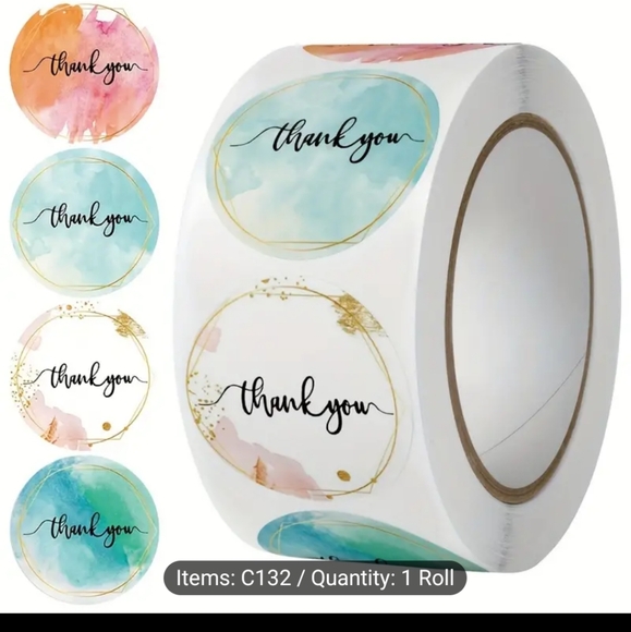 unknown Other - thank you stickers +480